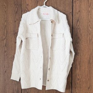 Women's Cream Sweater Cardigan